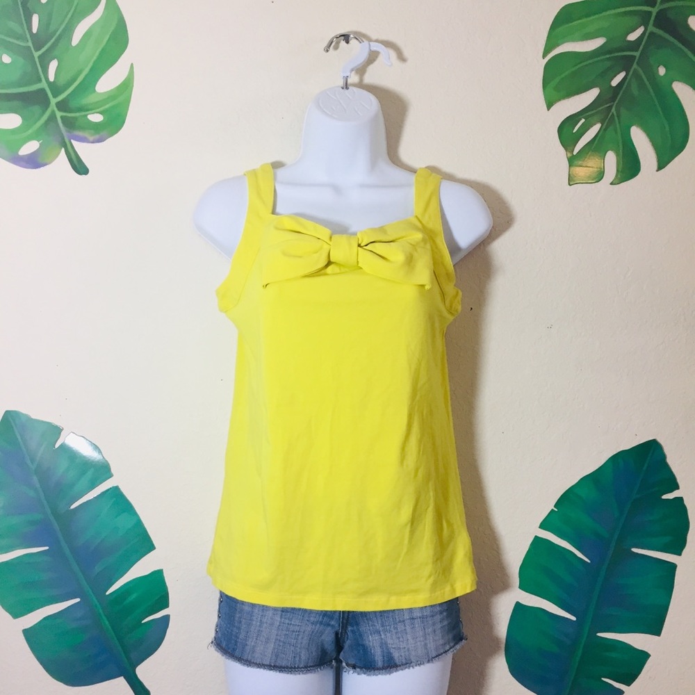 Kate Spade Yellow Bow Tank Top